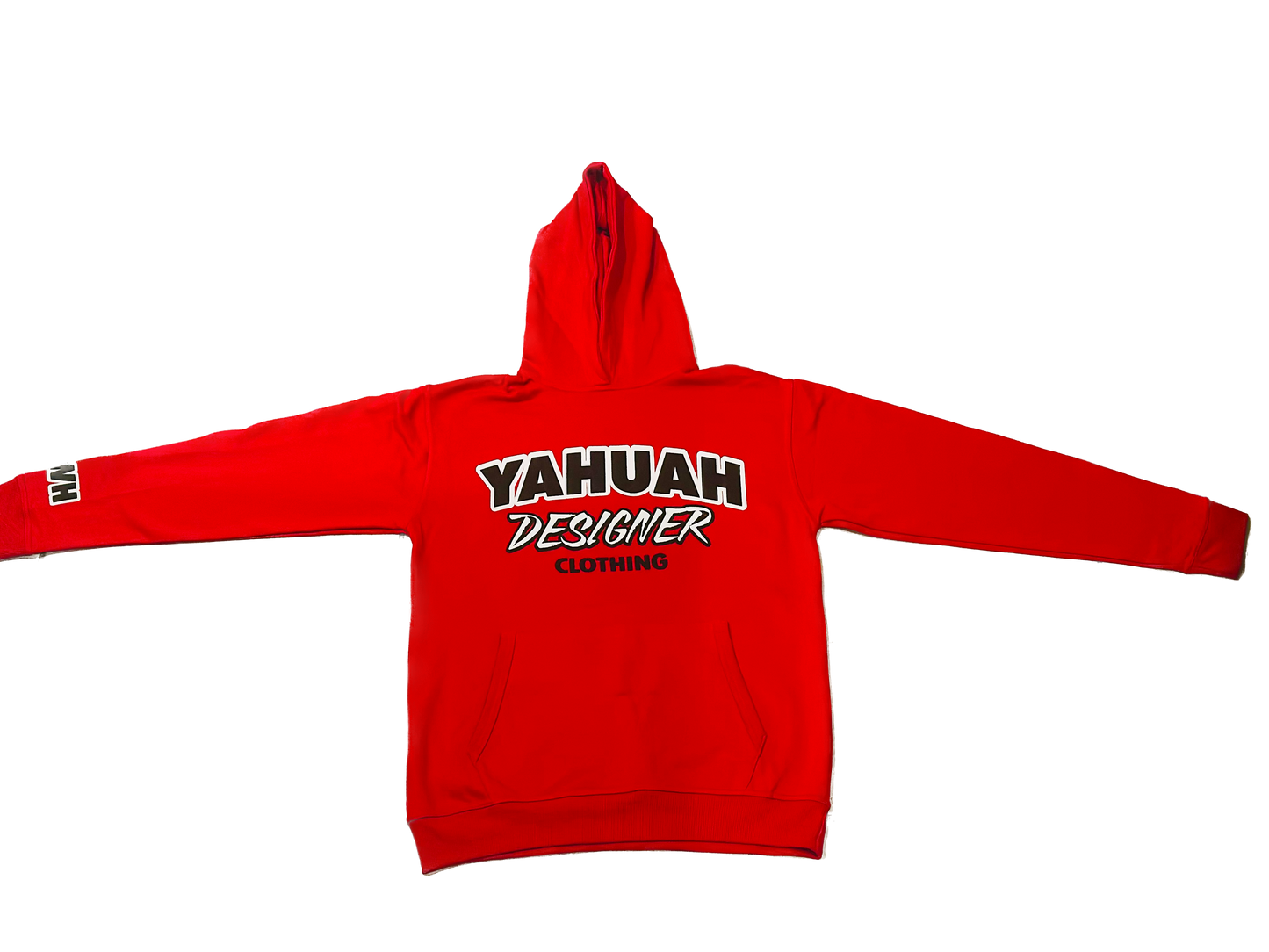 Yahuah Designer Never Quit Red Hoodie